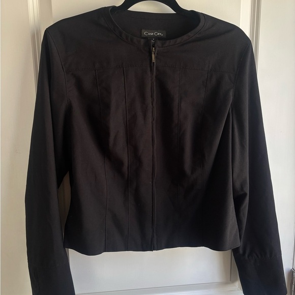 Black Formal Blazer Elegant Suit Jacket - Picture 5 of 9